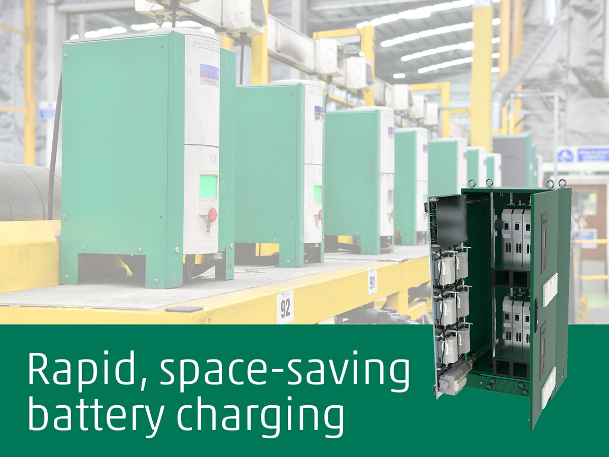 Save warehouse space – charge 8 batteries simultaneously  - learn more
