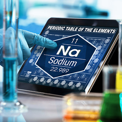 Sodium occurs e.g., in sea salt as sodium chloride