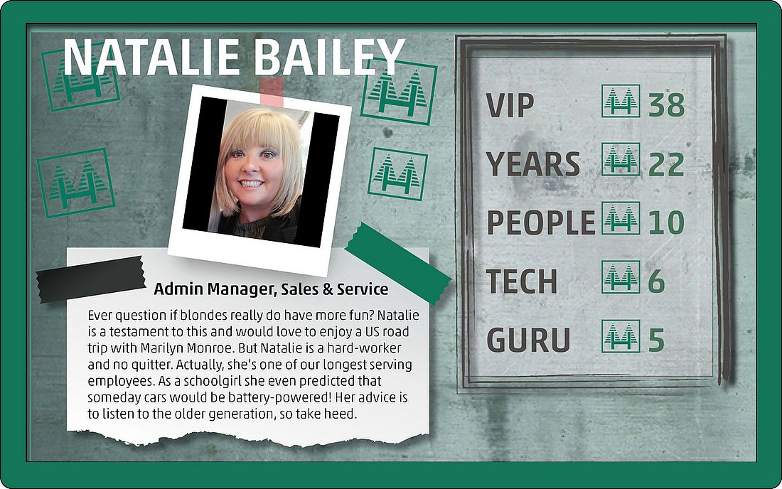 Natalie Bailey - Admin Manager, Sales & Service - Wednesday, 28.07.2021