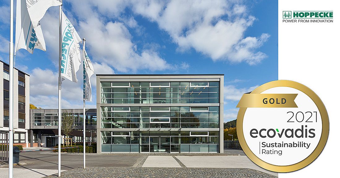 Award for sustainability: HOPPECKE receives gold medal from EcoVadis  - Friday, 12.11.2021